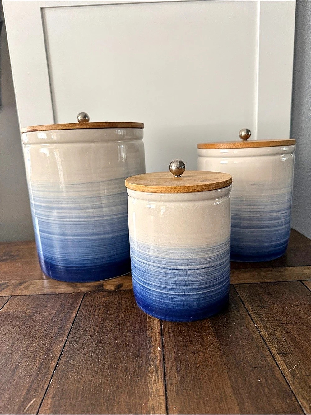 Thirstystone Indigo Enlightenment Blue Ombre Ceramic Canister Set